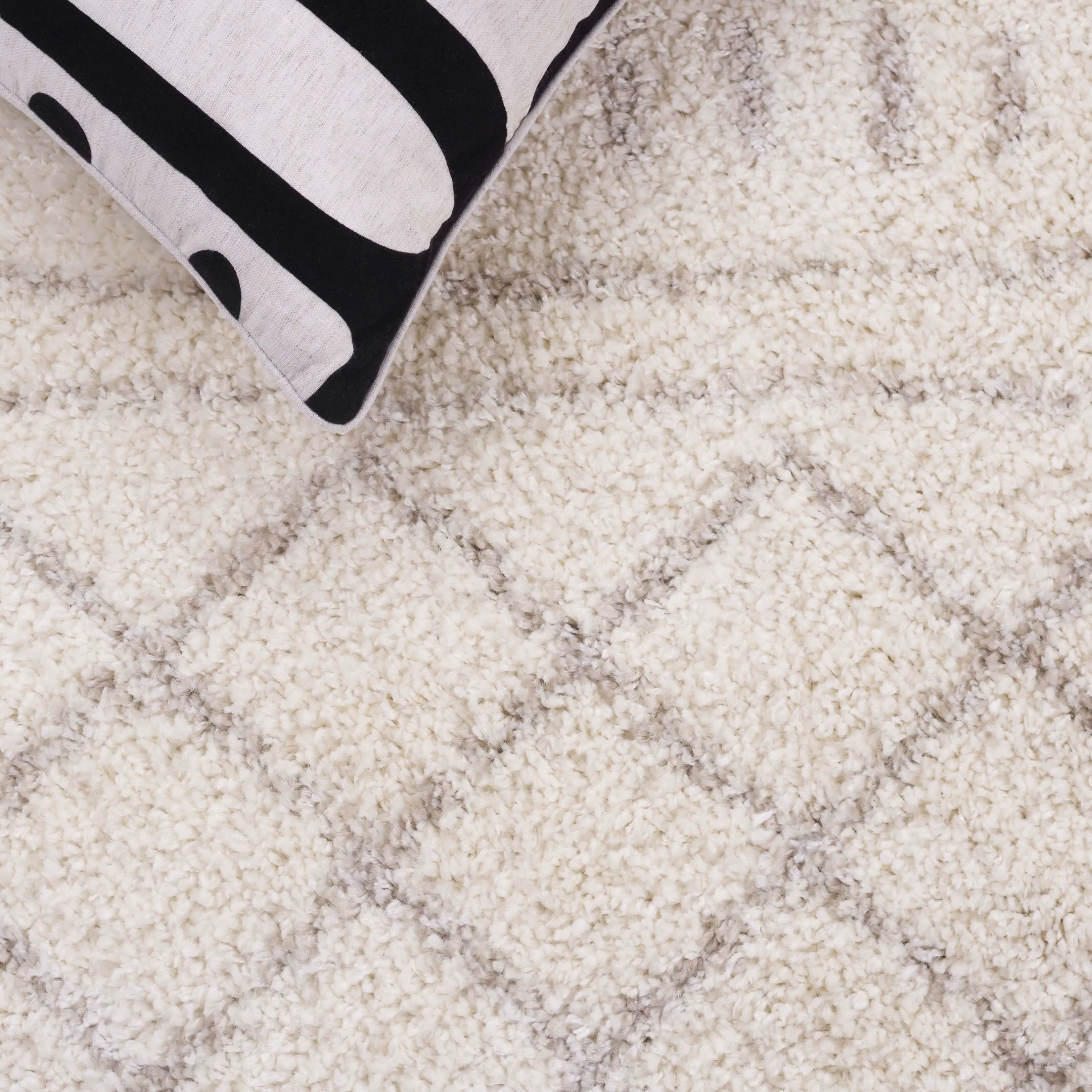 ASG741A-68 Arizona Shag Ivory and Beige Area Rug-5