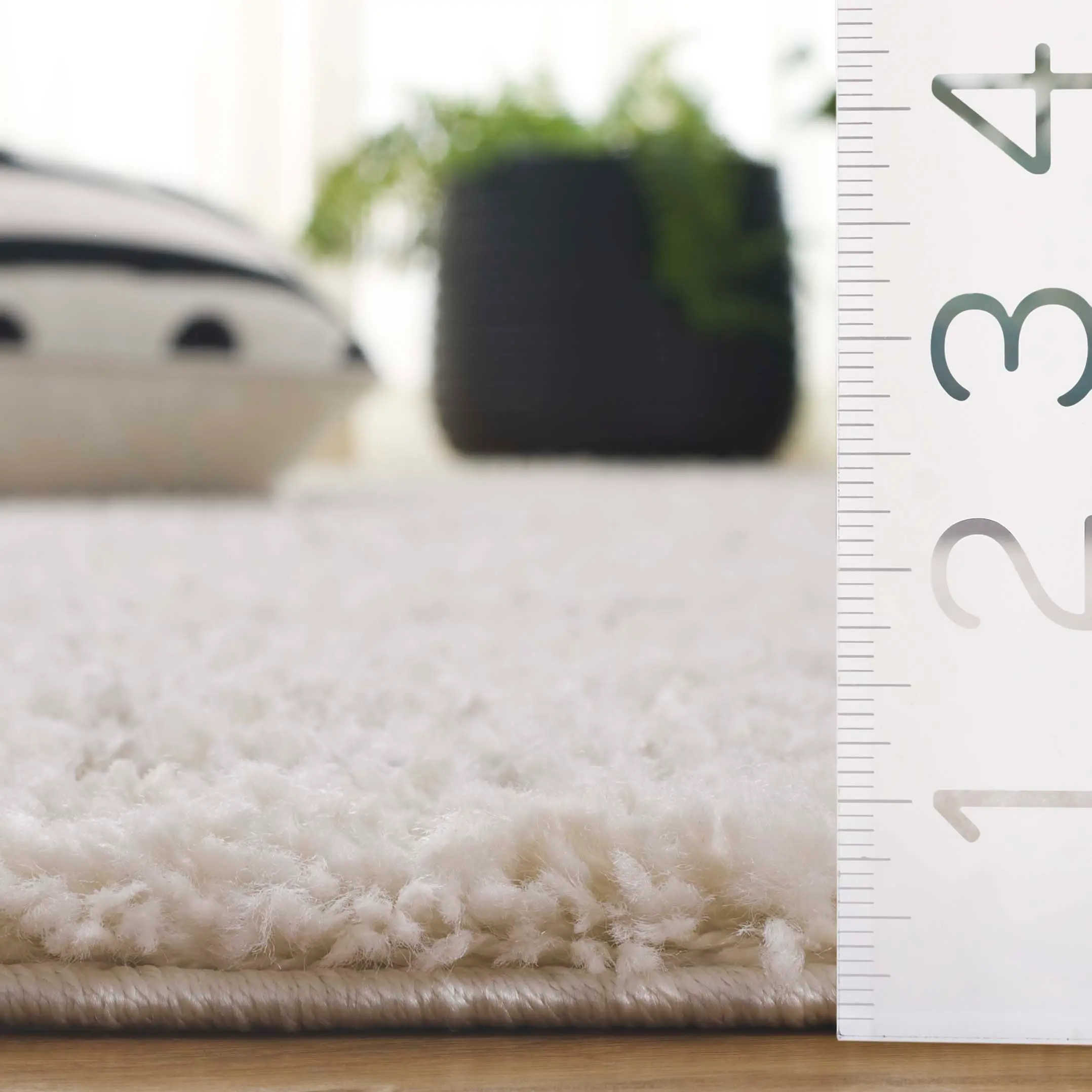 ASG741A-68 Arizona Shag Ivory and Beige Area Rug-7