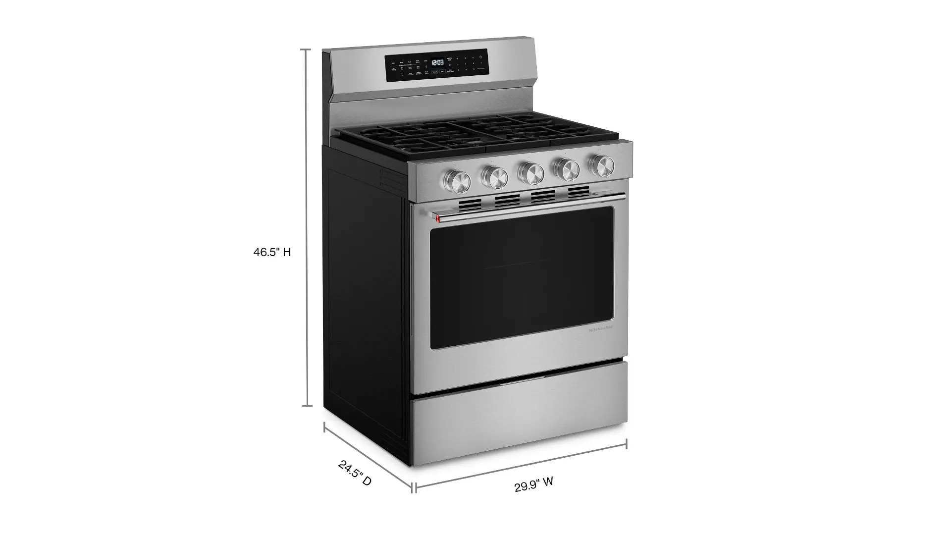 KFGS530SPS KitchenAid 5.0 Cu Ft Single Oven Gas Range - Stainless Steel-3