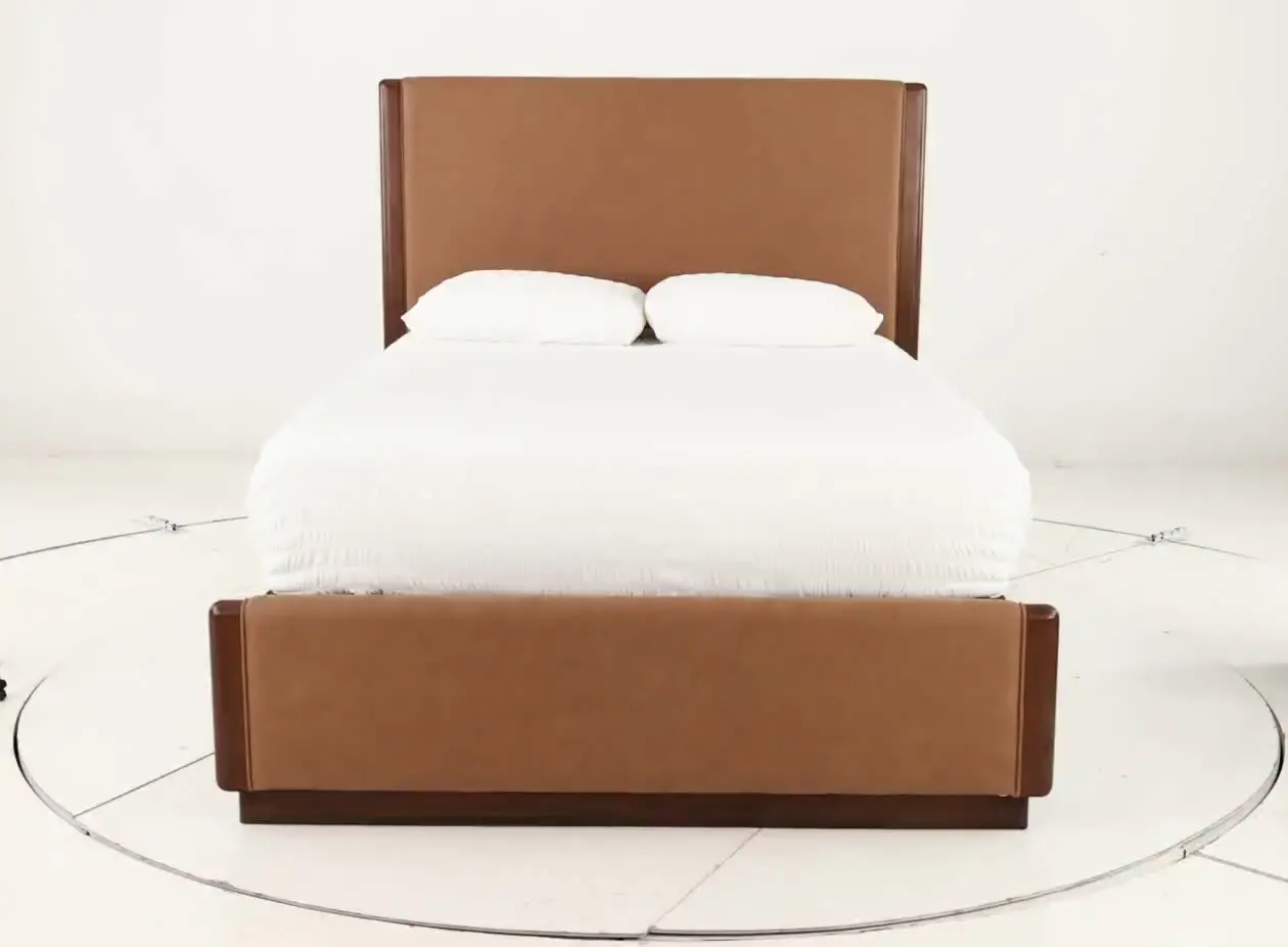 Brisbane Walnut Brown Queen Upholstered Bed-10