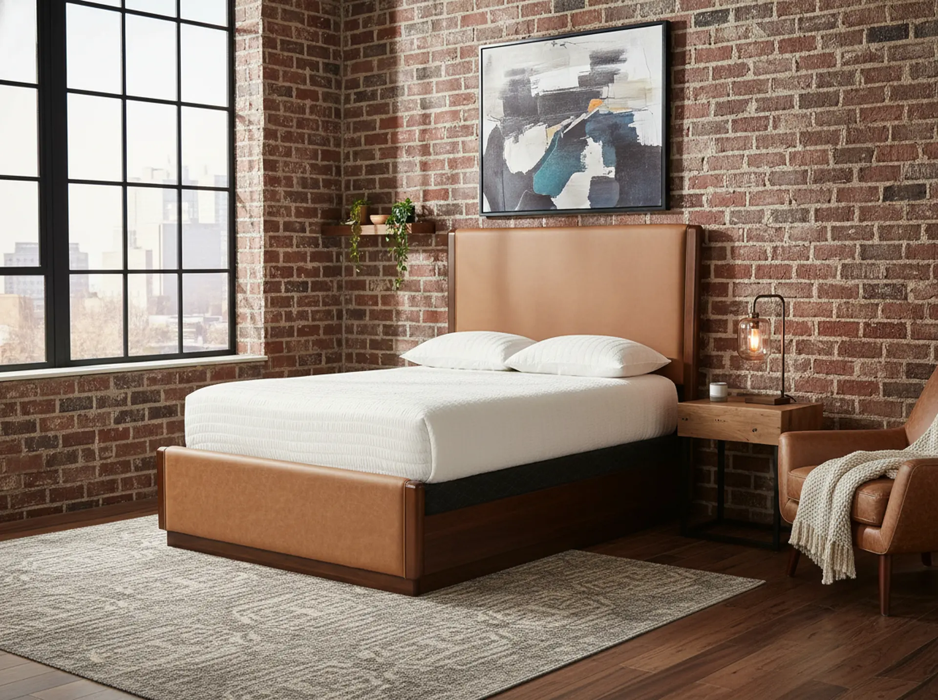 Brisbane Walnut Brown Queen Upholstered Bed-11