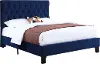 Amelia Dark Blue King Upholstered Bed