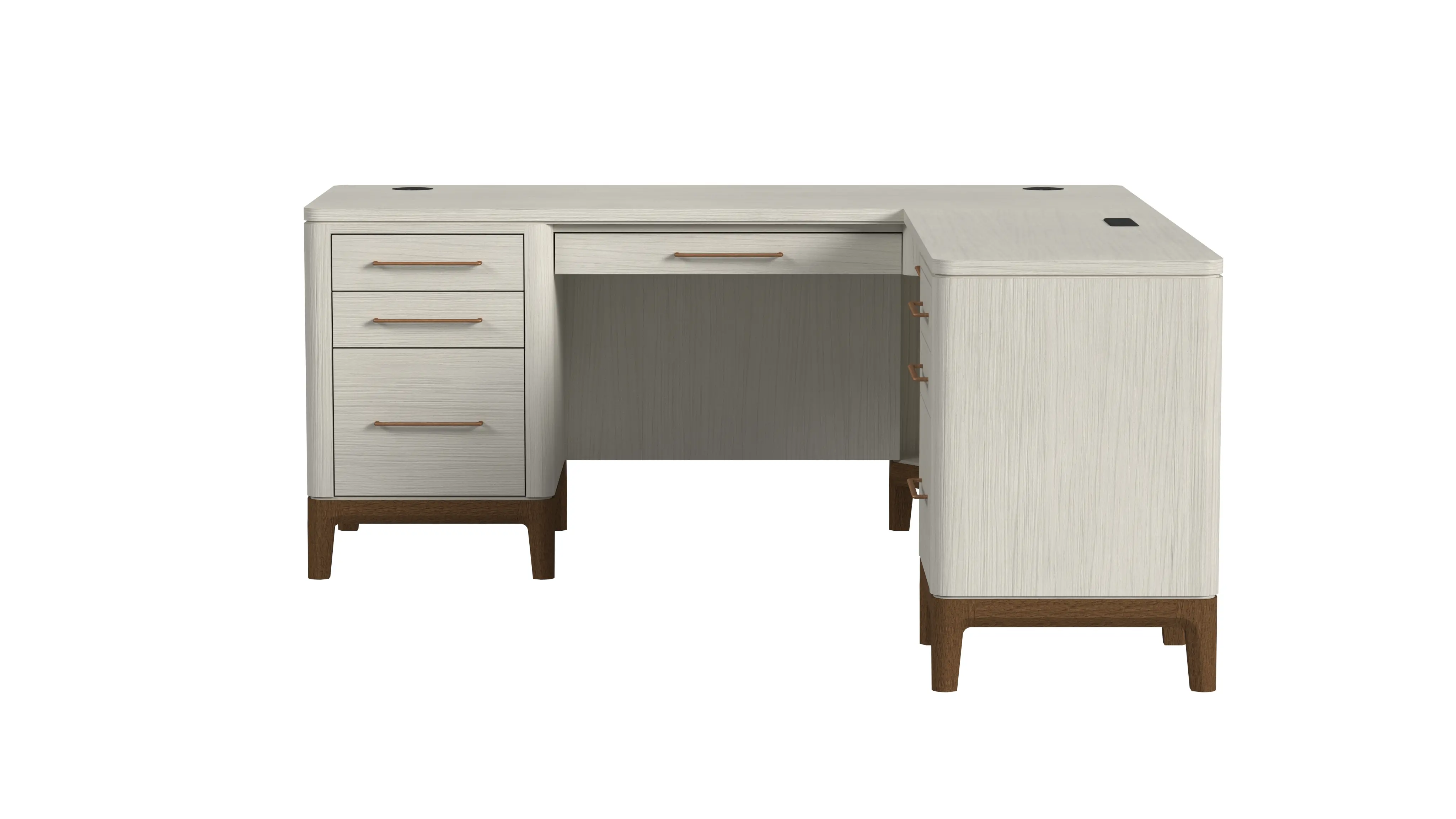 Pomona White L Shaped Desk-4