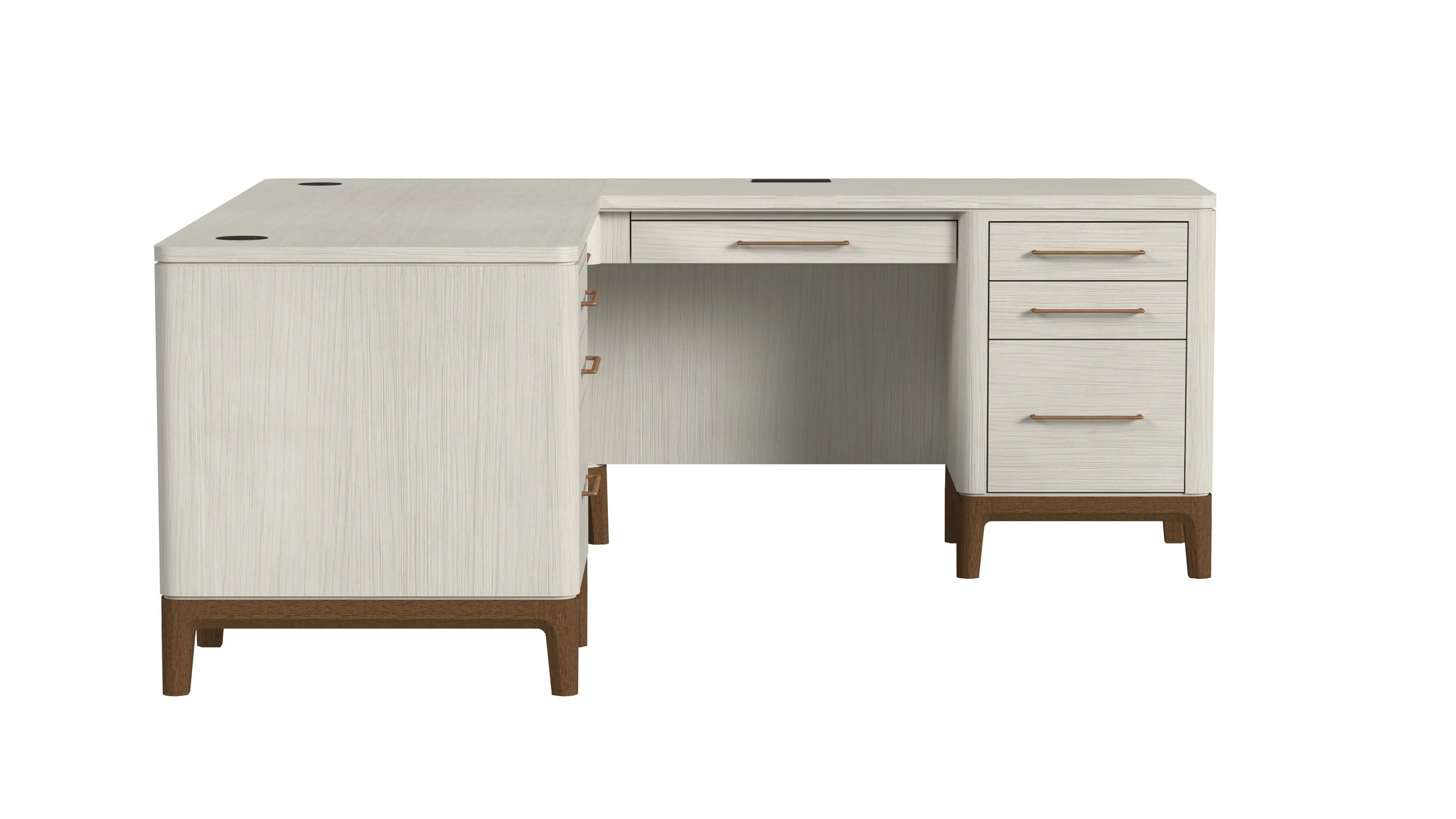 Pomona White L Shaped Desk-5