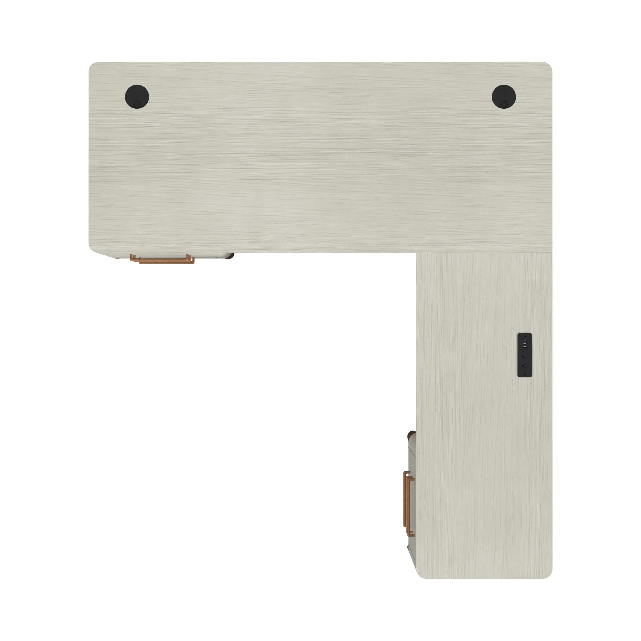 Pomona White L Shaped Desk-7