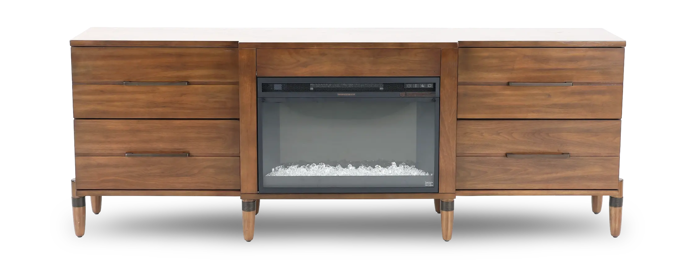 Tranquility Walnut 78 Fireplace TV Stand-4