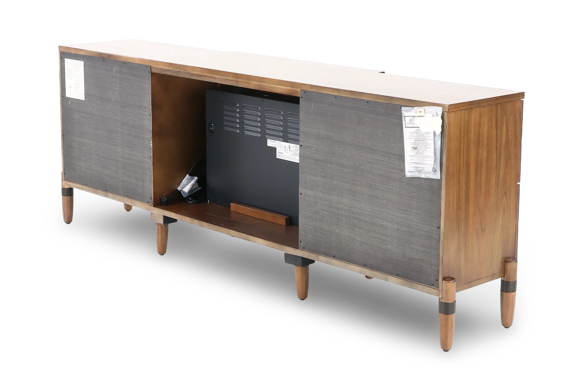 Tranquility Walnut 78 Fireplace TV Stand-9