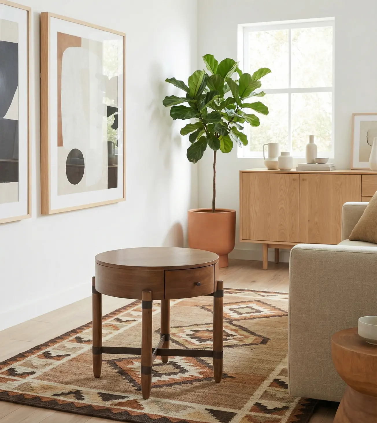 Tranquility Walnut Brown End Table-11