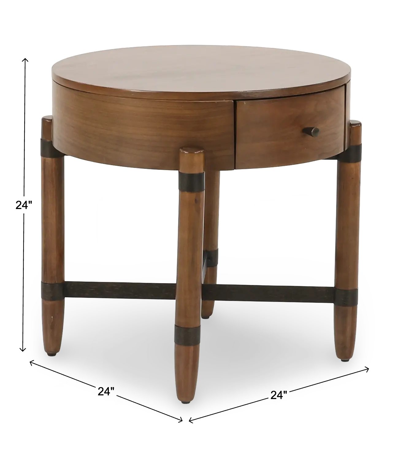 Tranquility Walnut Brown End Table-3