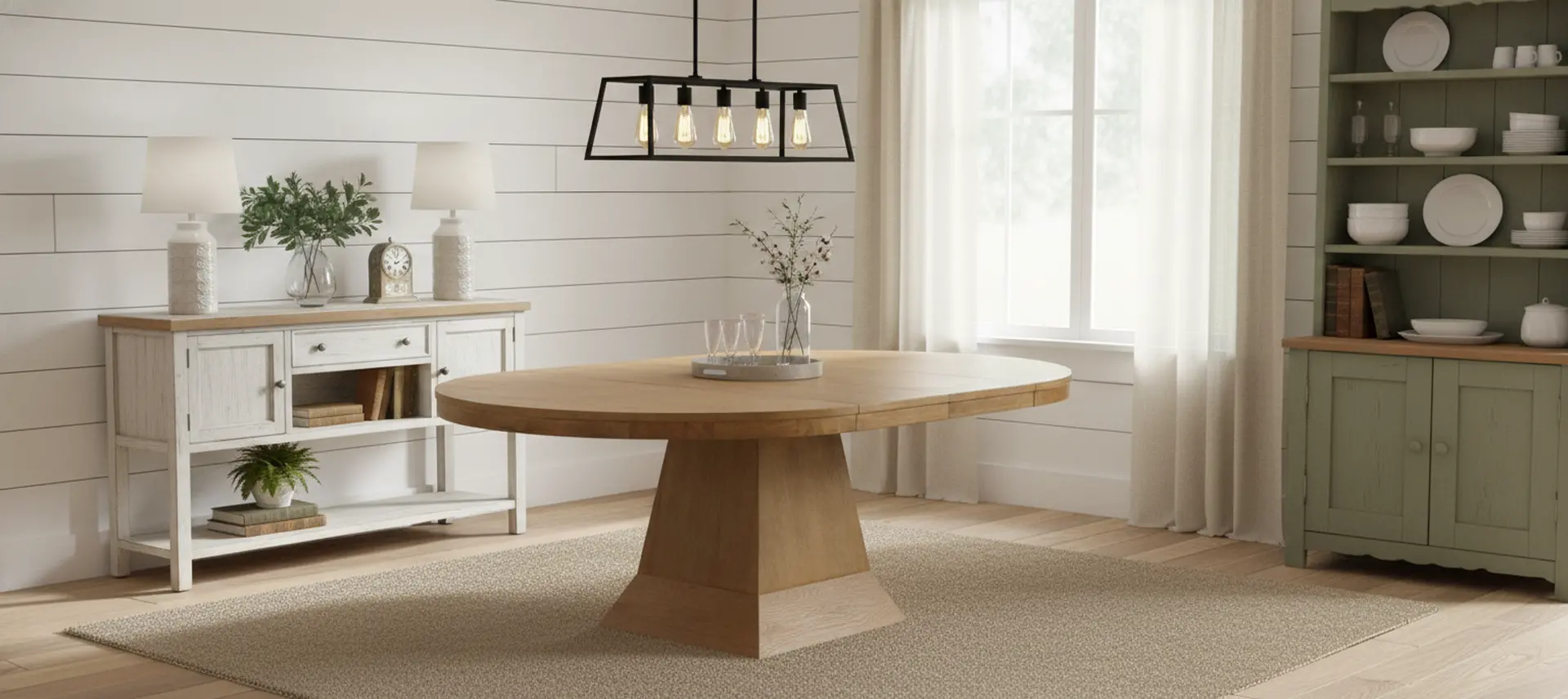 Vaughn Light Brown Round Dining Table-11