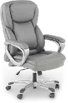Grey Bonded Leather Office Chair