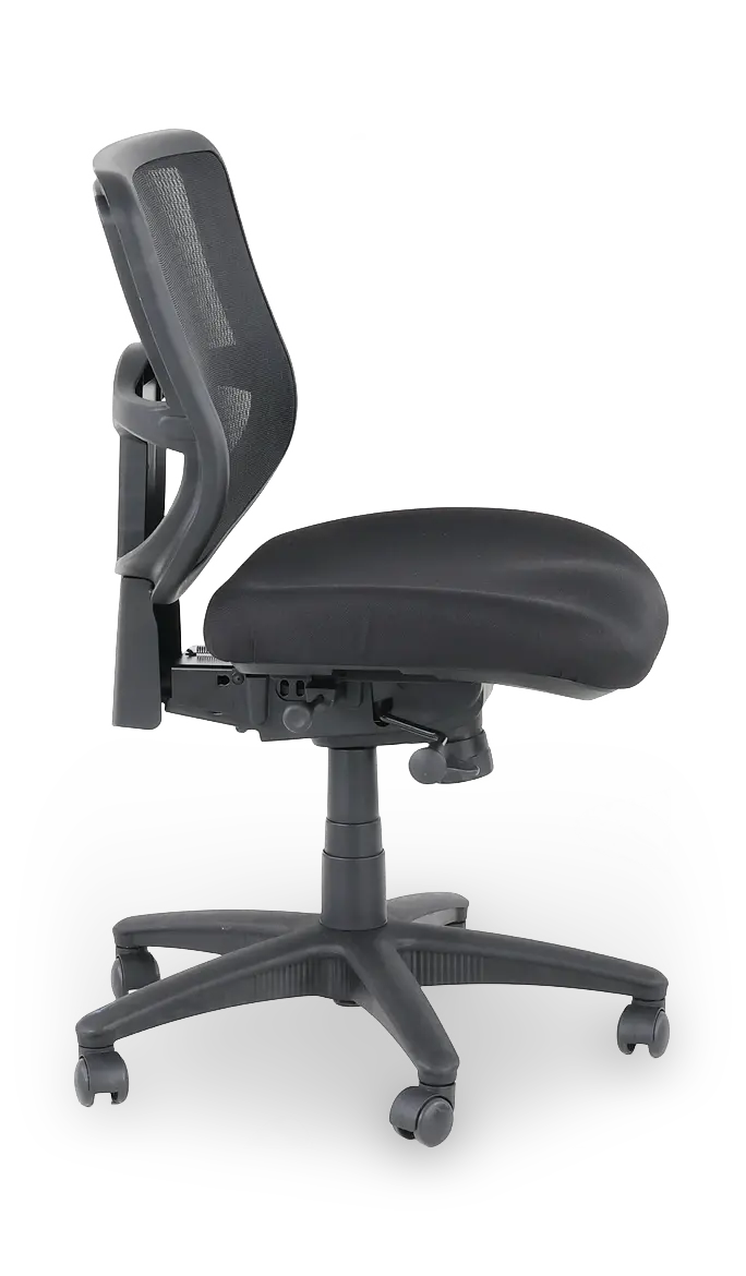 Black Mesh Armless Office Chair-4