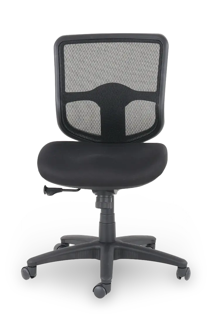 Black Mesh Armless Office Chair-5