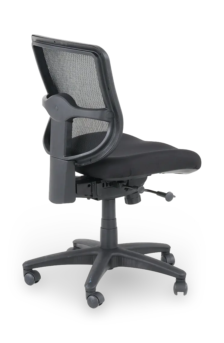 Black Mesh Armless Office Chair-6