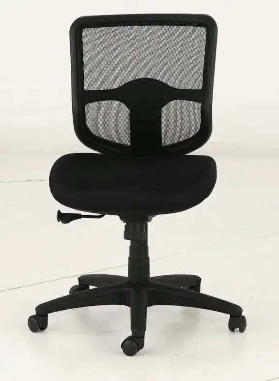 Black Mesh Armless Office Chair-9