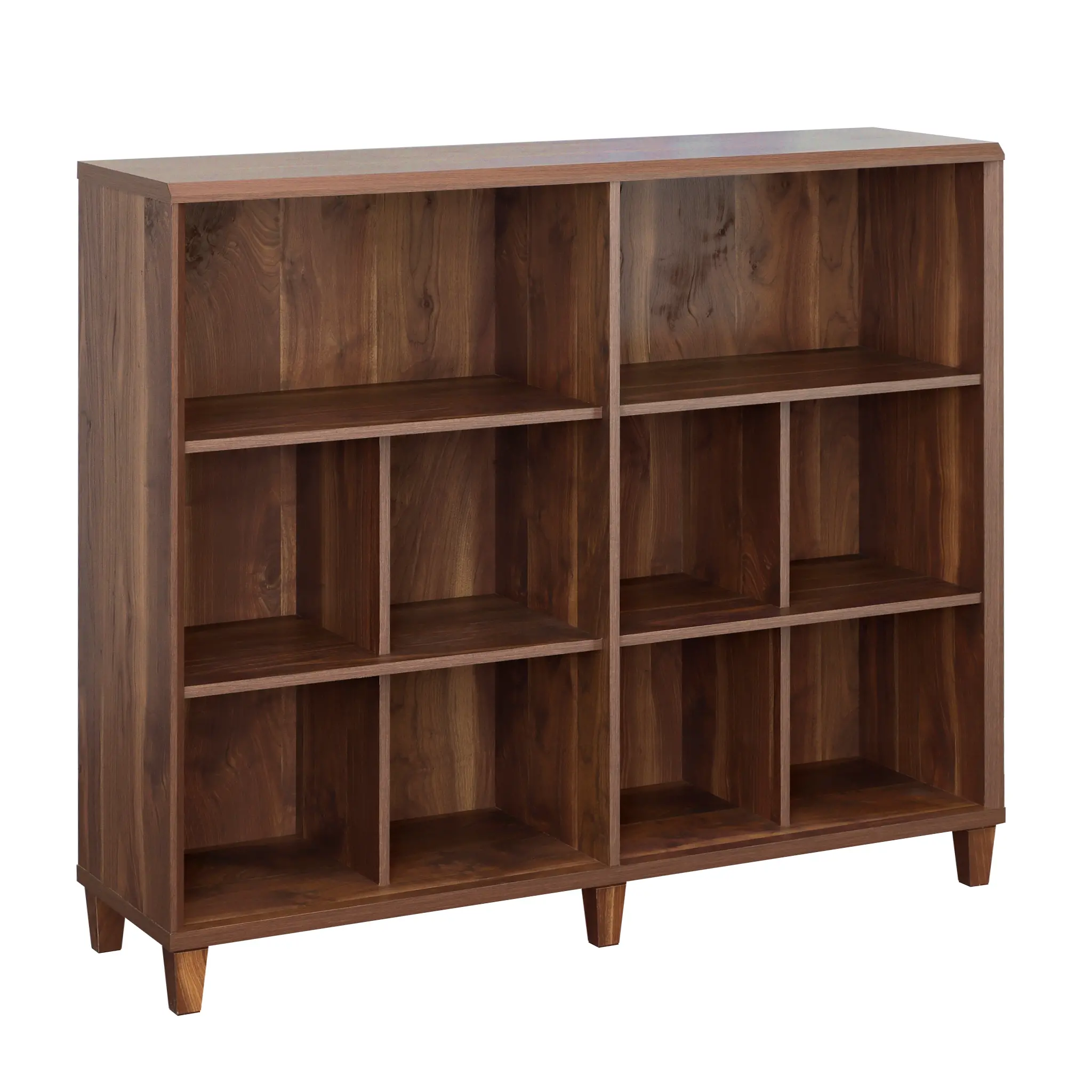 Walnut Brown Display Bookcase-1