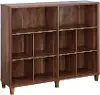 Walnut Brown Display Bookcase