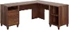 Walnut Brown L-Shaped Desk