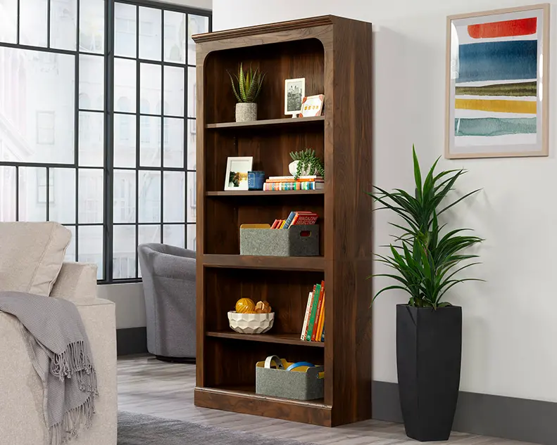 Walnut Brown Bookcase-2