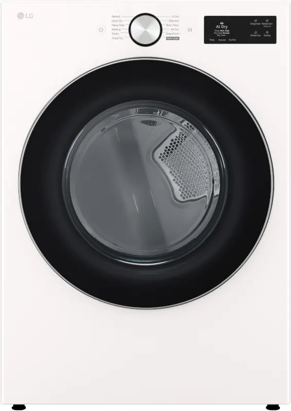 DLEX5800A LG 7.4 Cu Ft Ultra Large Capacity Smart Electric Dryer - White-1