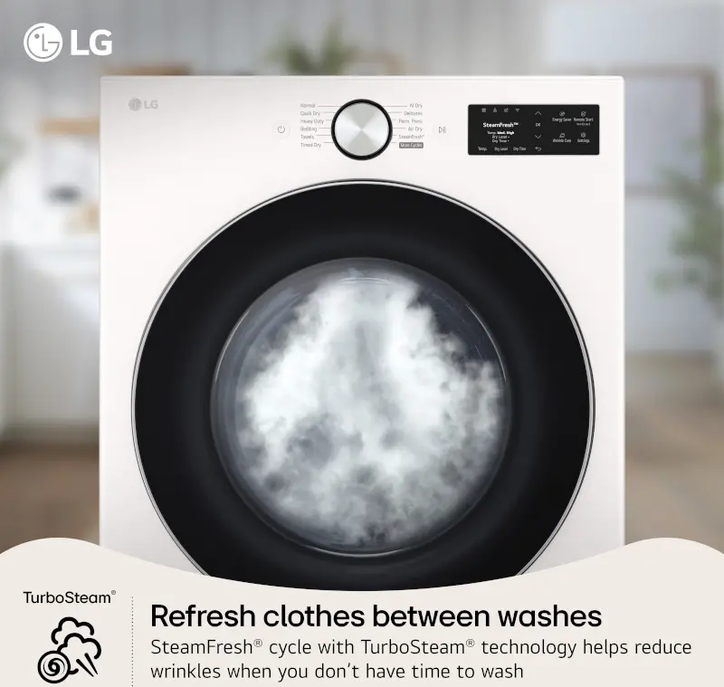 DLEX5800A LG 7.4 Cu Ft Ultra Large Capacity Smart Electric Dryer - White-7