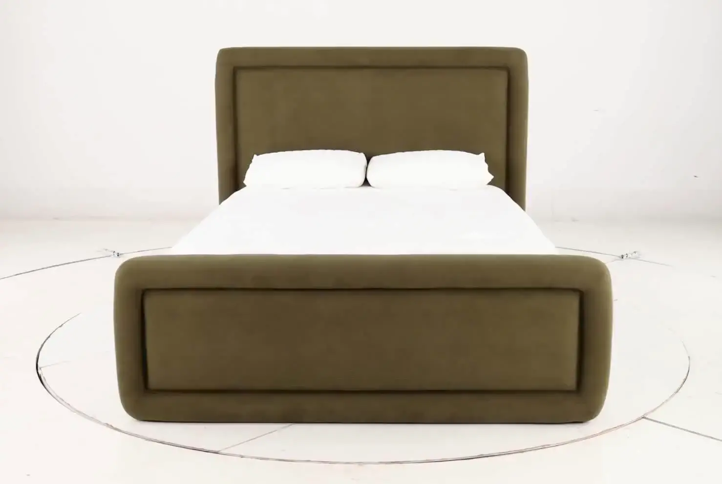 Summit Moss Green Upholstered Queen Bed-12