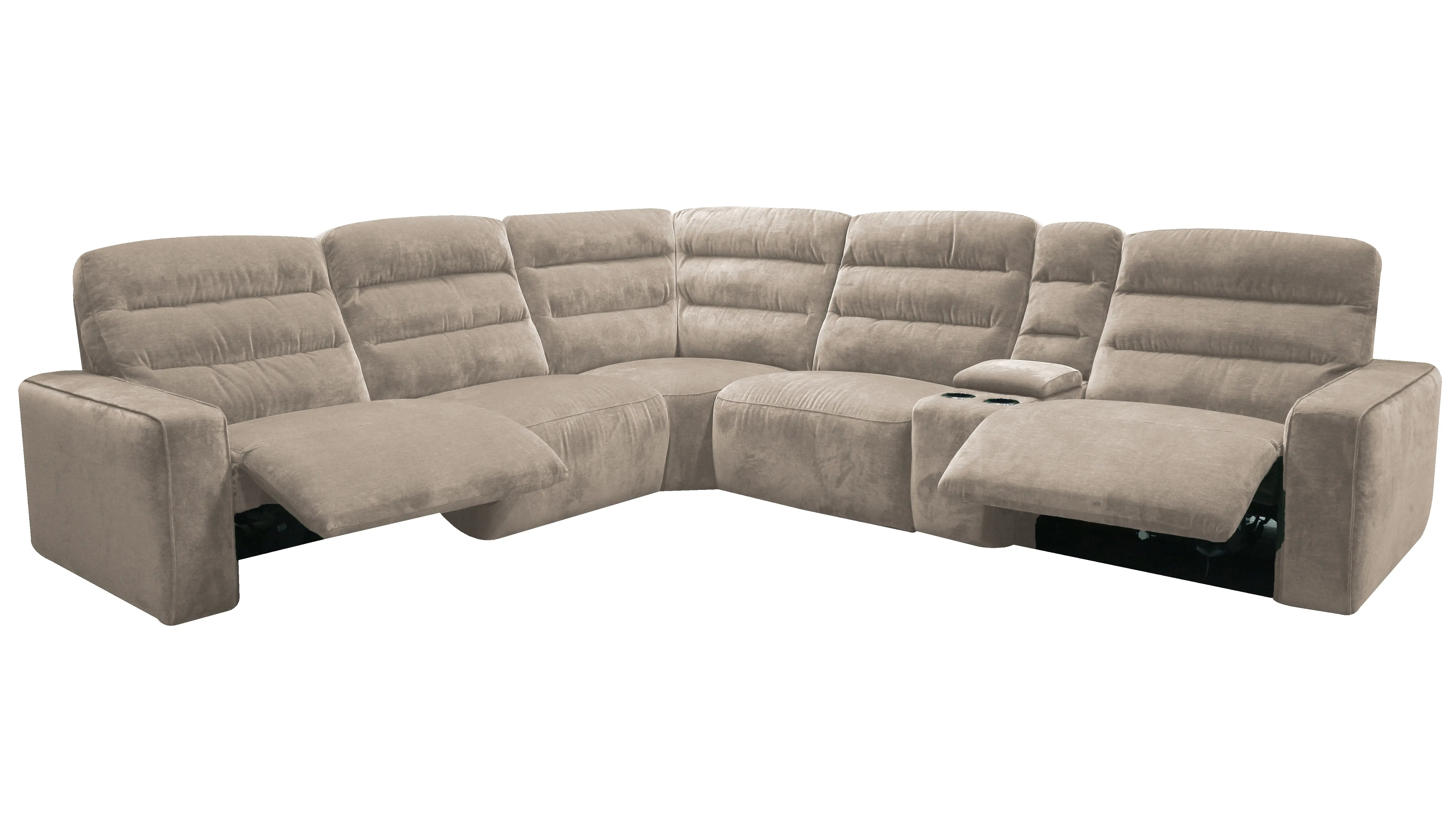 Celeste Mushroom Beige 6 Piece Power Reclining Sectional-5