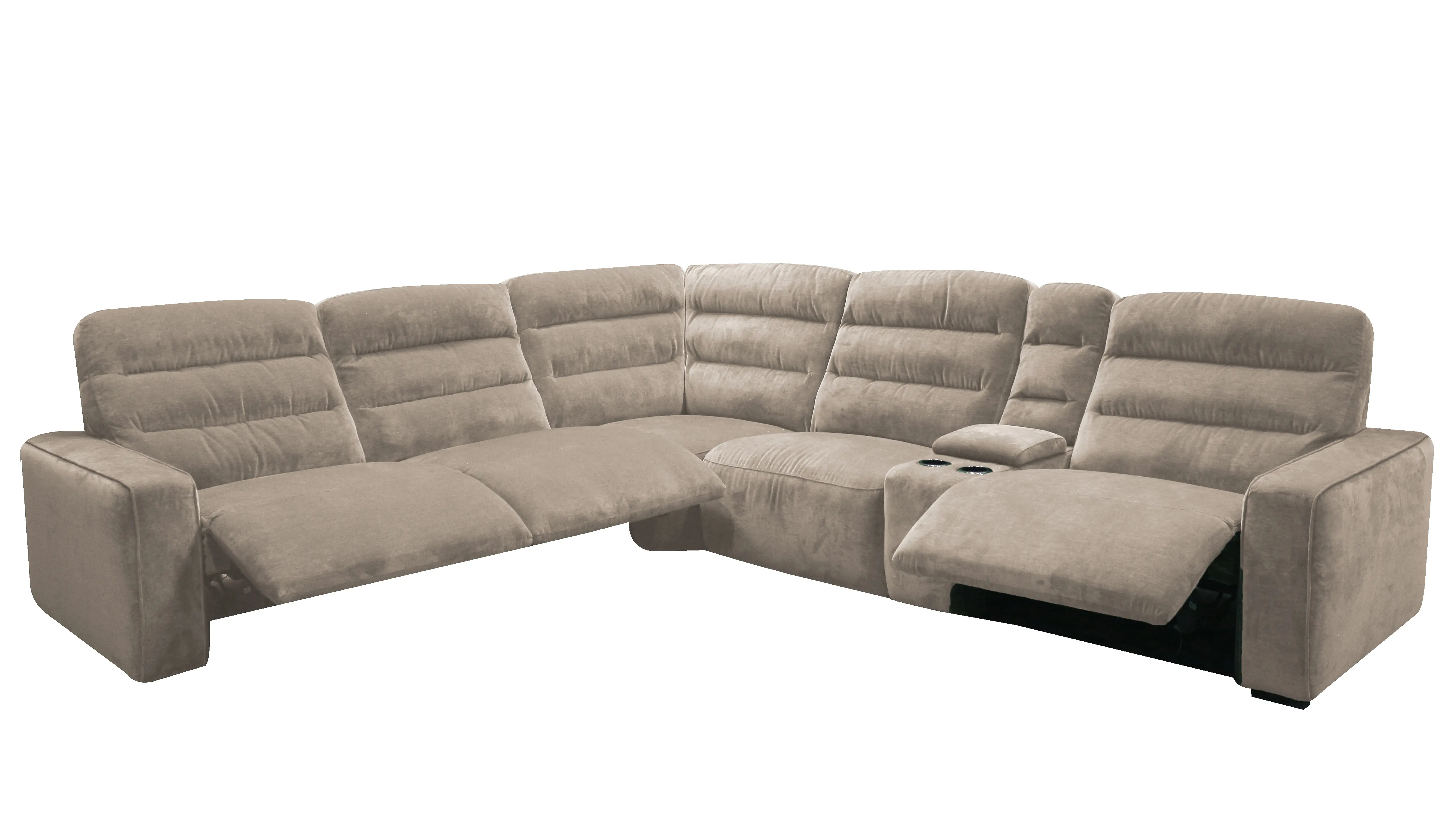Celeste Mushroom Beige 6 Piece Power Reclining Sectional-6