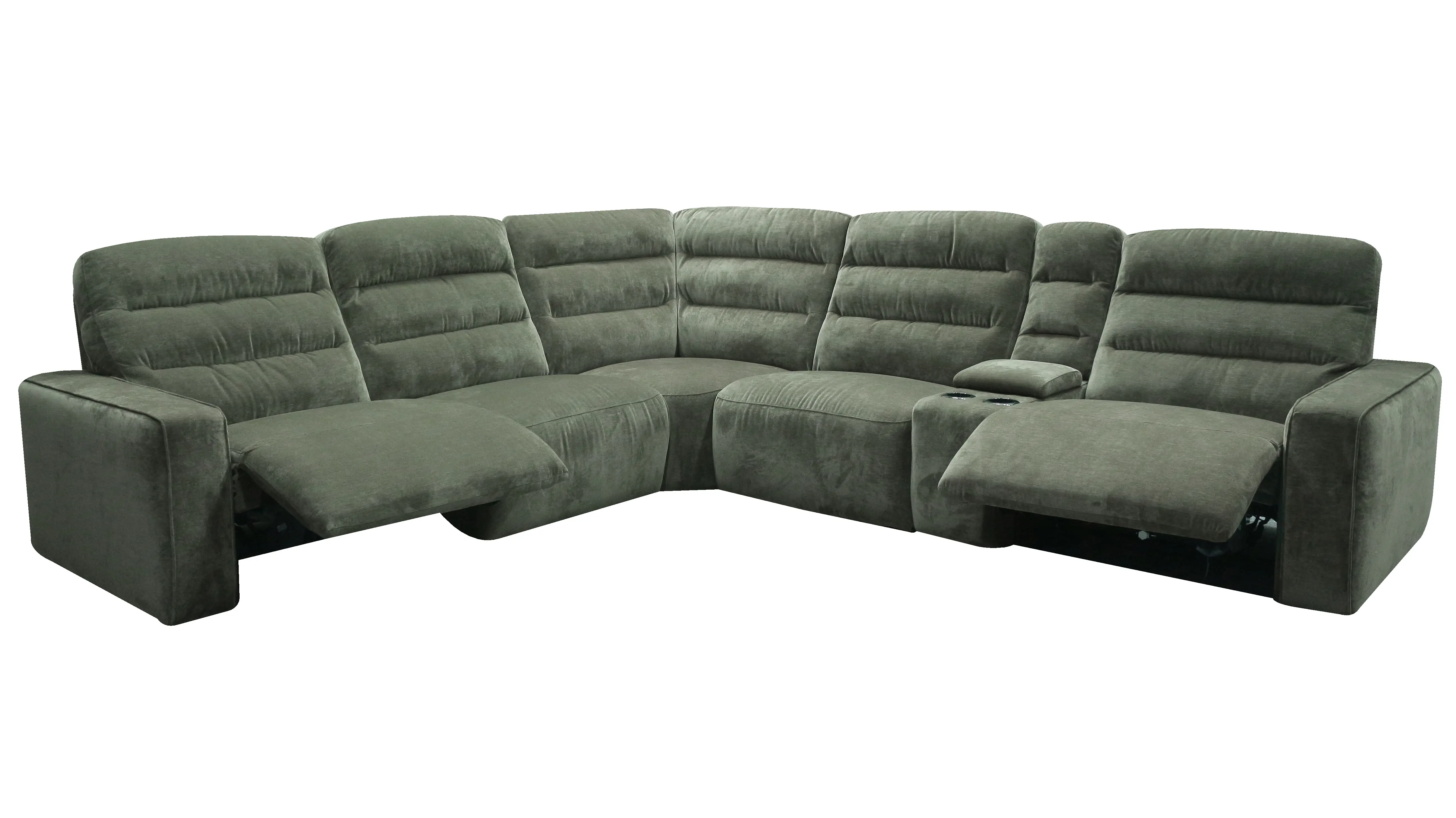 Celeste Forest Green 6 Piece Power Reclining Sectional-6