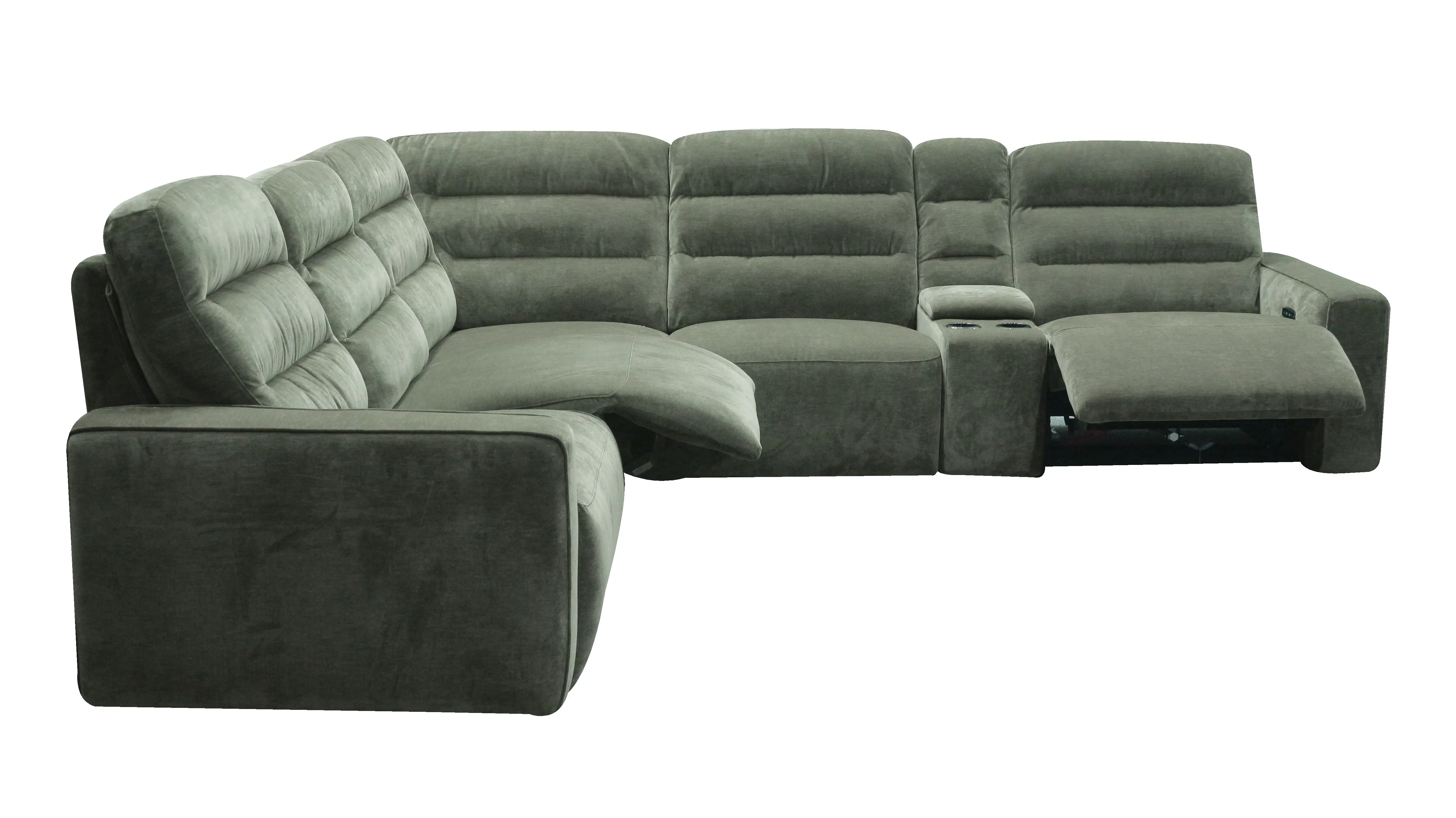 Celeste Forest Green 6 Piece Power Reclining Sectional-7