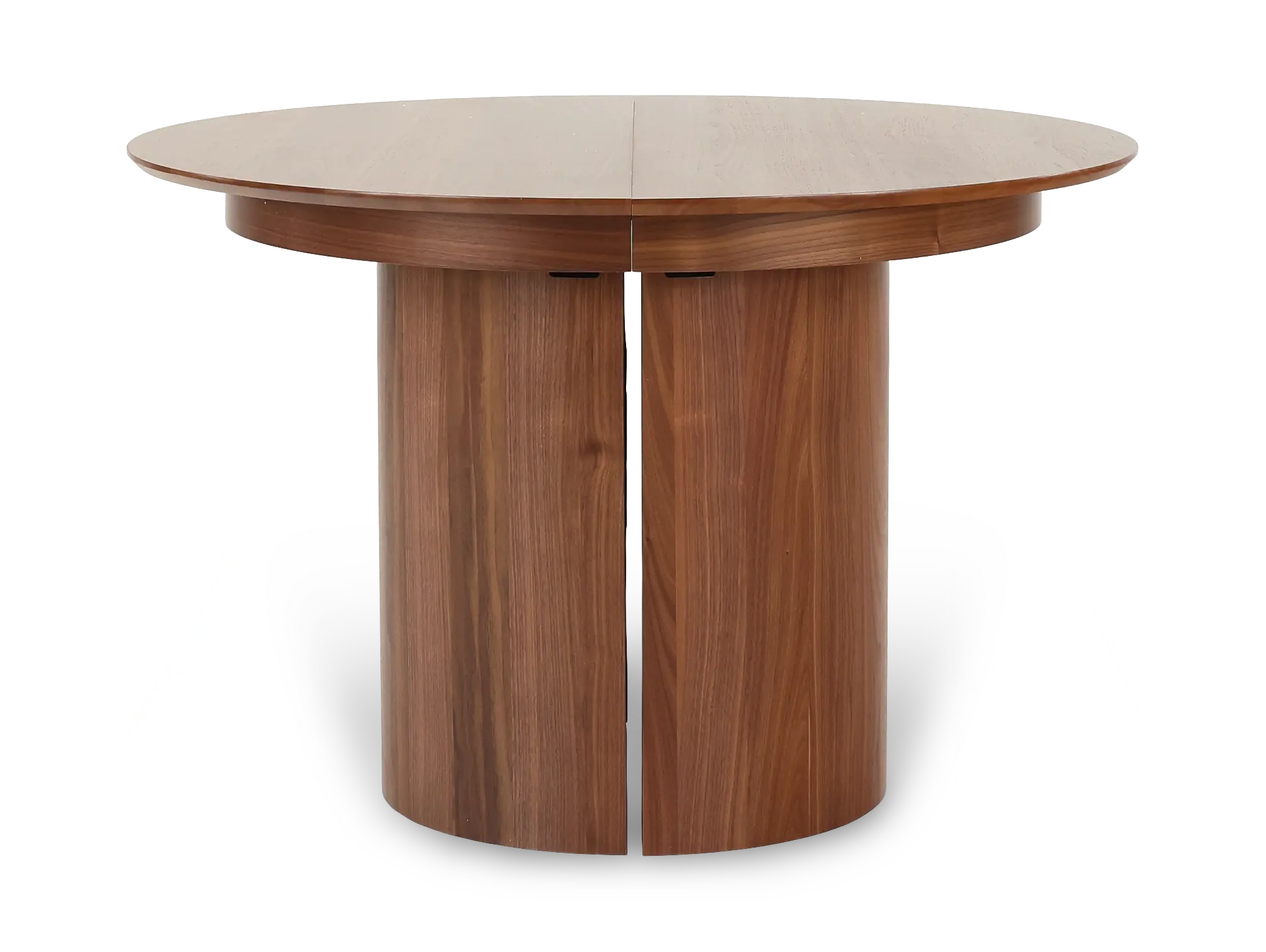 Eclipse Walnut Round Extendable Dining Table-1