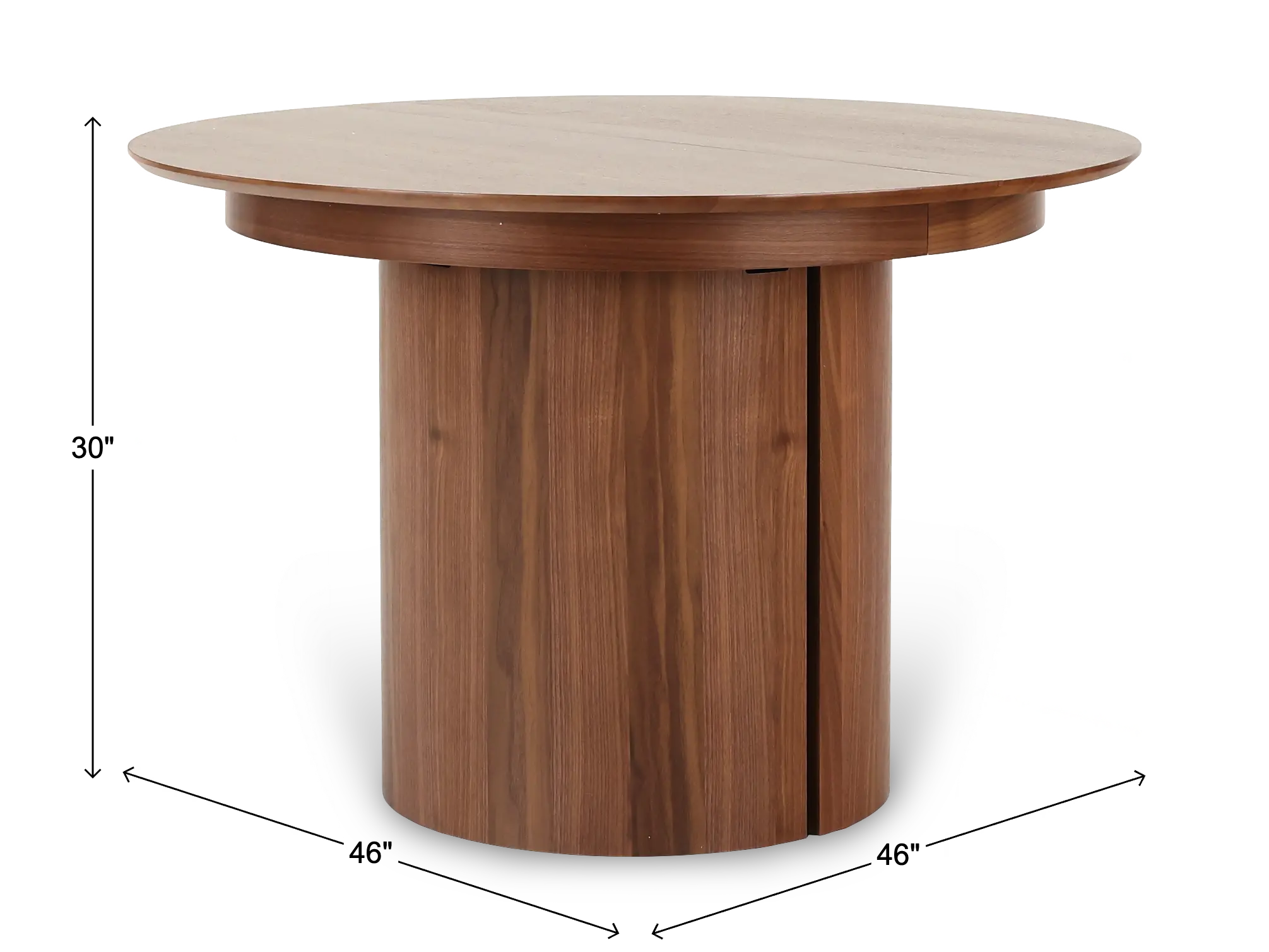 Eclipse Walnut Round Extendable Dining Table-3