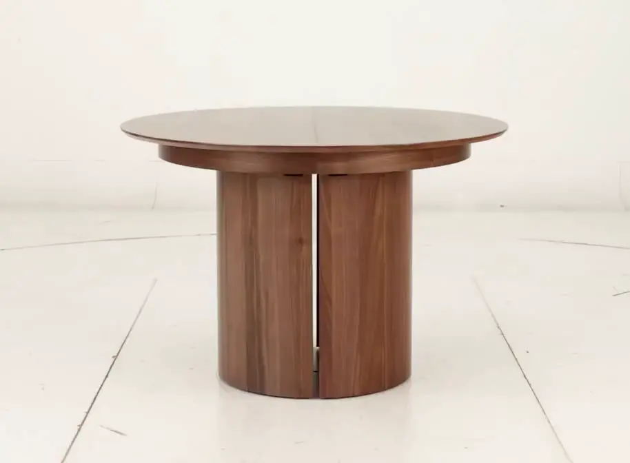 Eclipse Walnut Round Extendable Dining Table-4