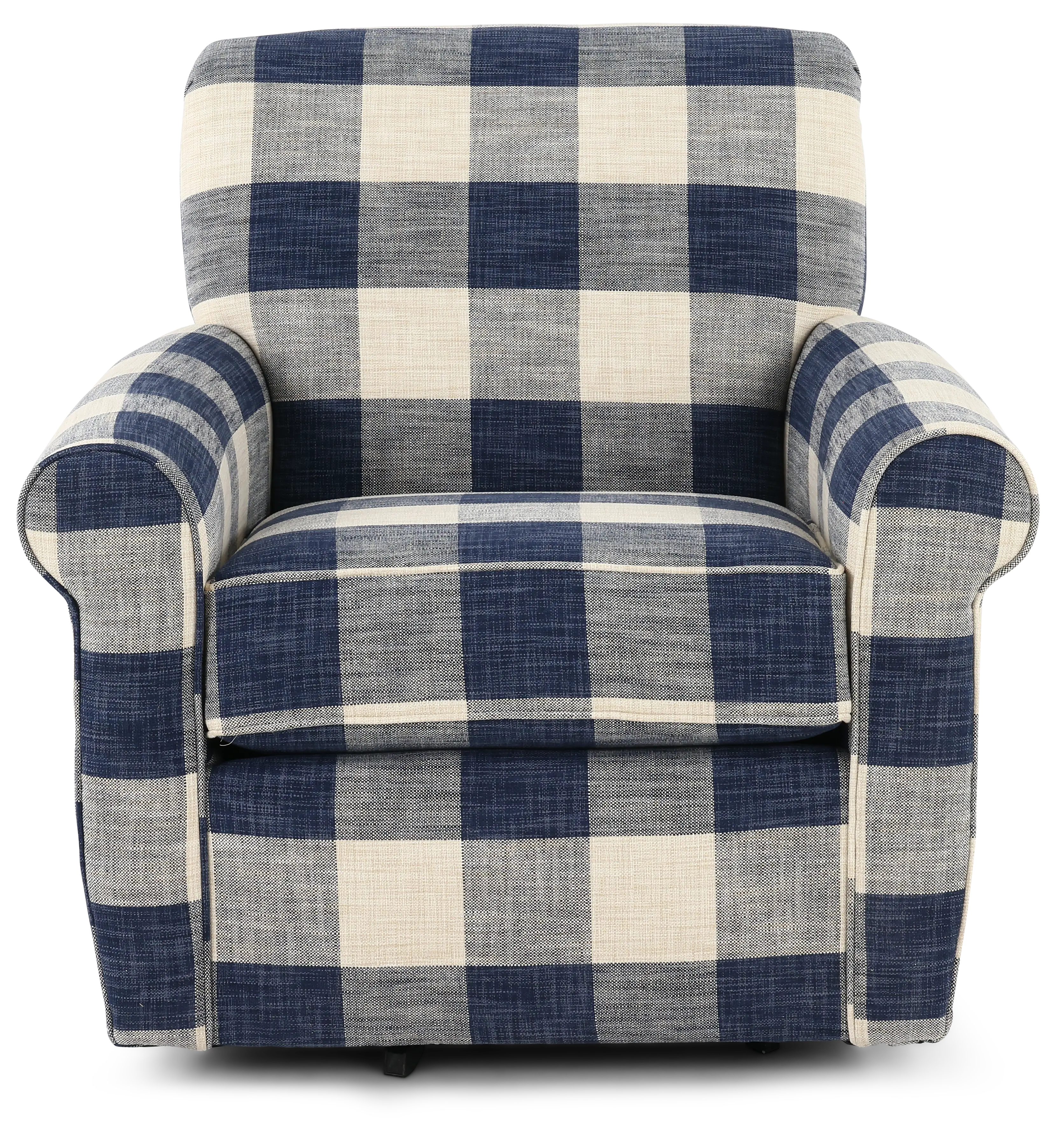 Adam Plaid Swivel Accent Chair-1