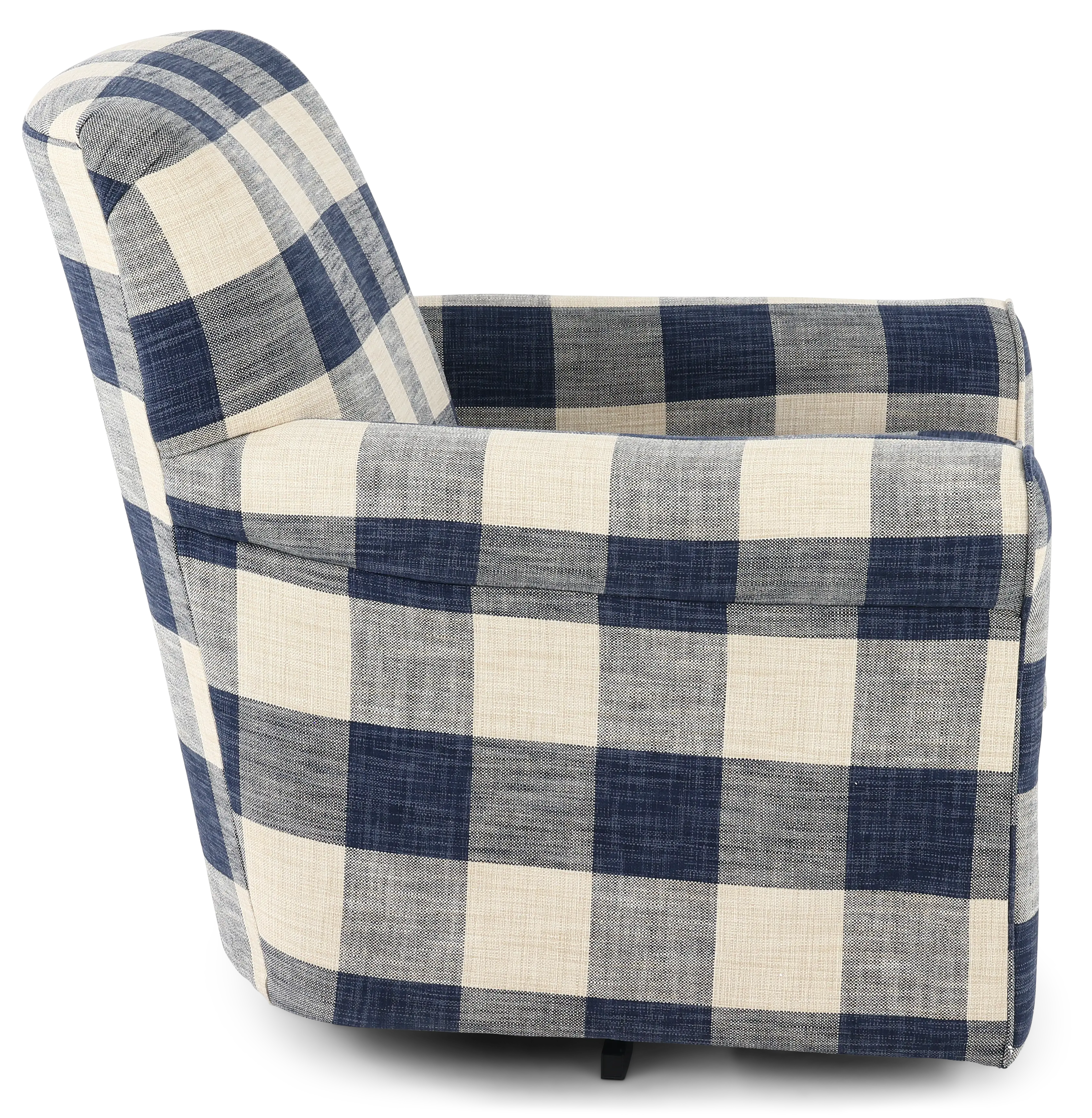 Adam Plaid Swivel Accent Chair-5