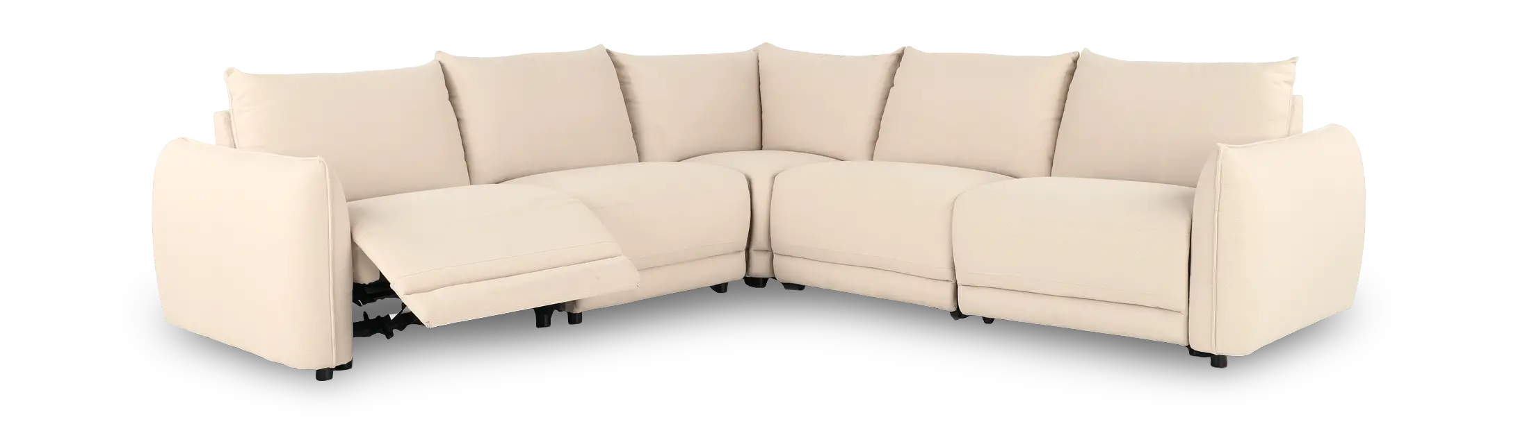 Cambridge Cream 5 Piece Power Reclining Sectional-4