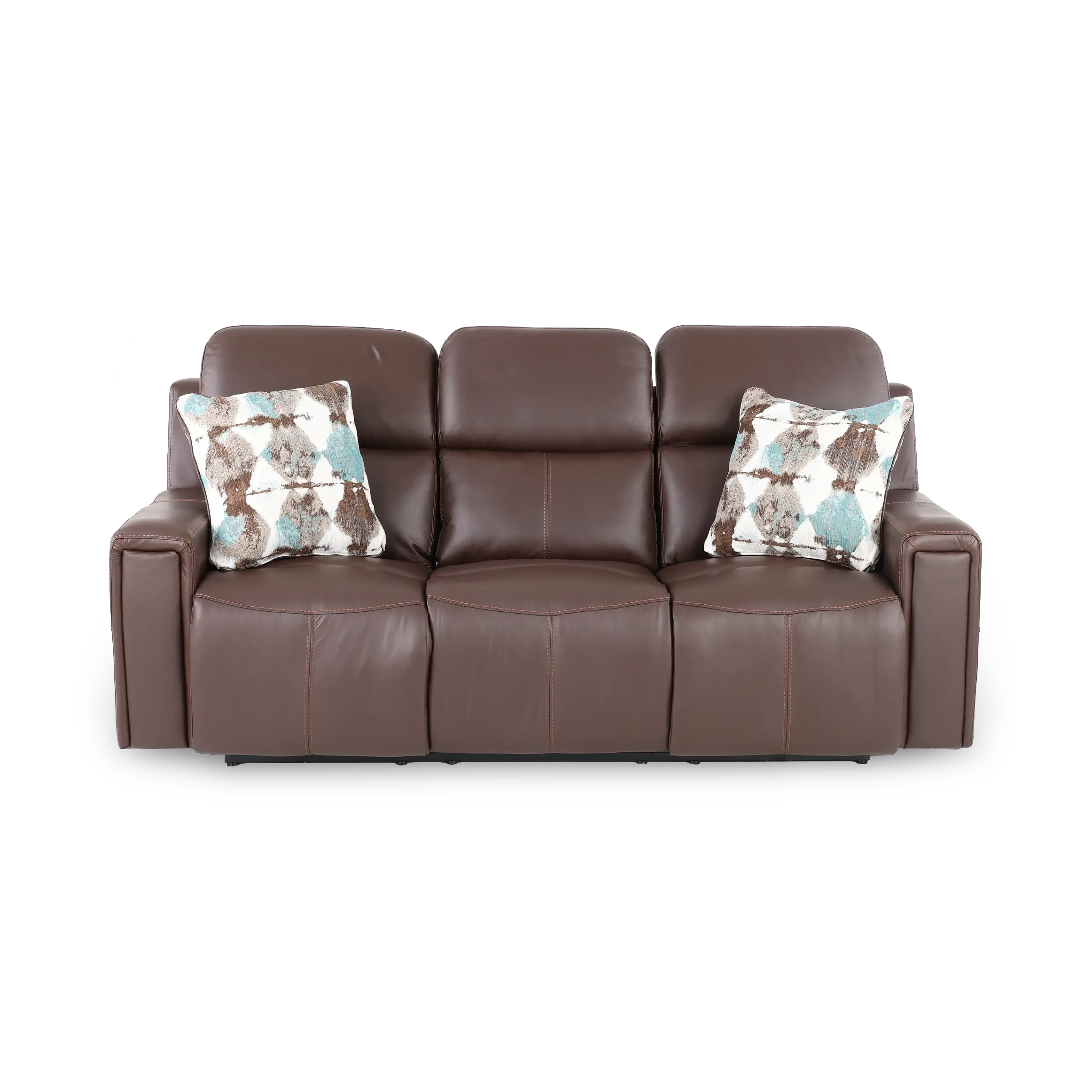 63151/1286-09/3086-09 Arezzo Chocolate Brown Leather Power Reclining Sofa-1
