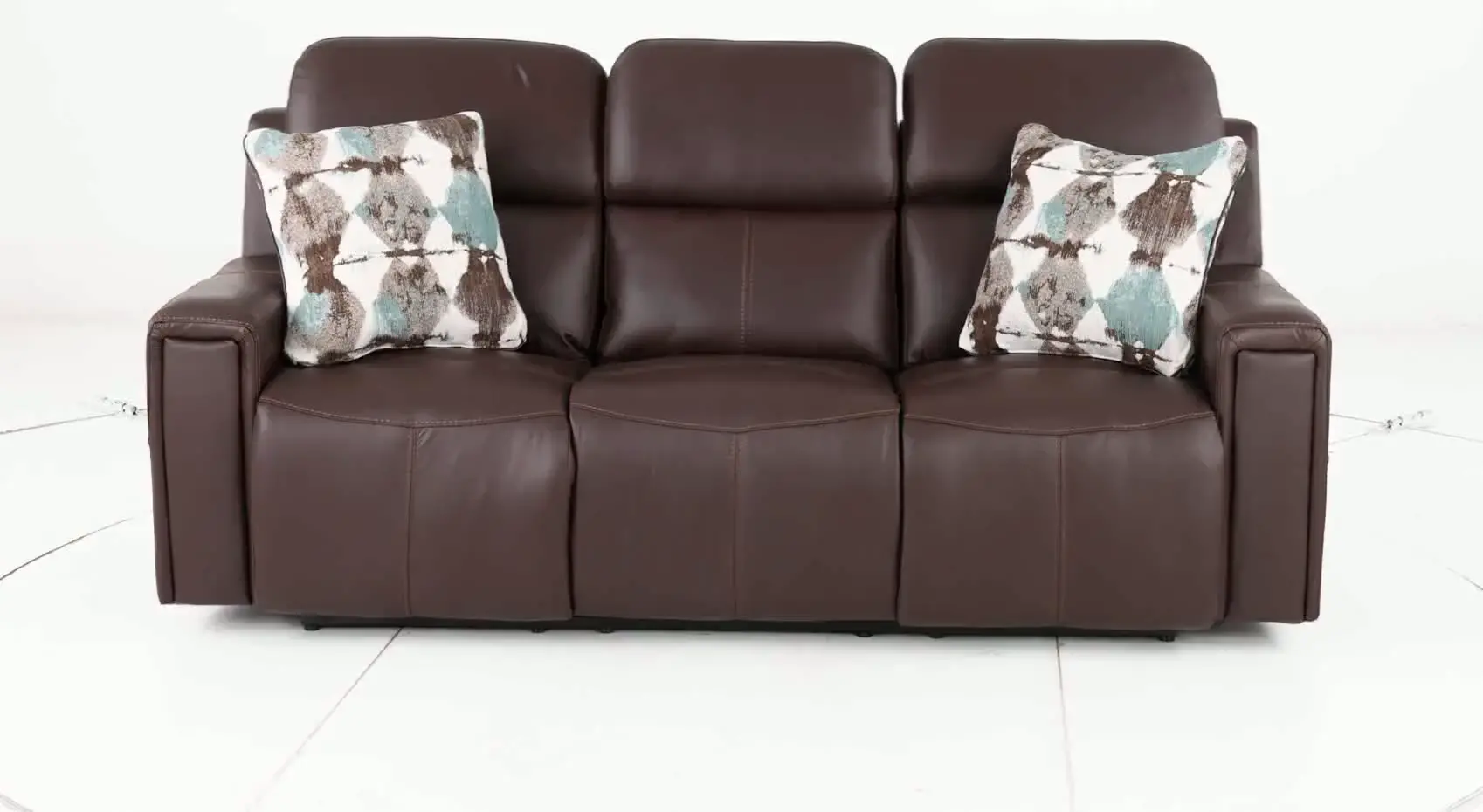 63151/1286-09/3086-09 Arezzo Chocolate Brown Leather Power Reclining Sofa-10