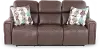 63151/1286-09/3086-09 Arezzo Chocolate Brown Leather Power Reclining Sofa