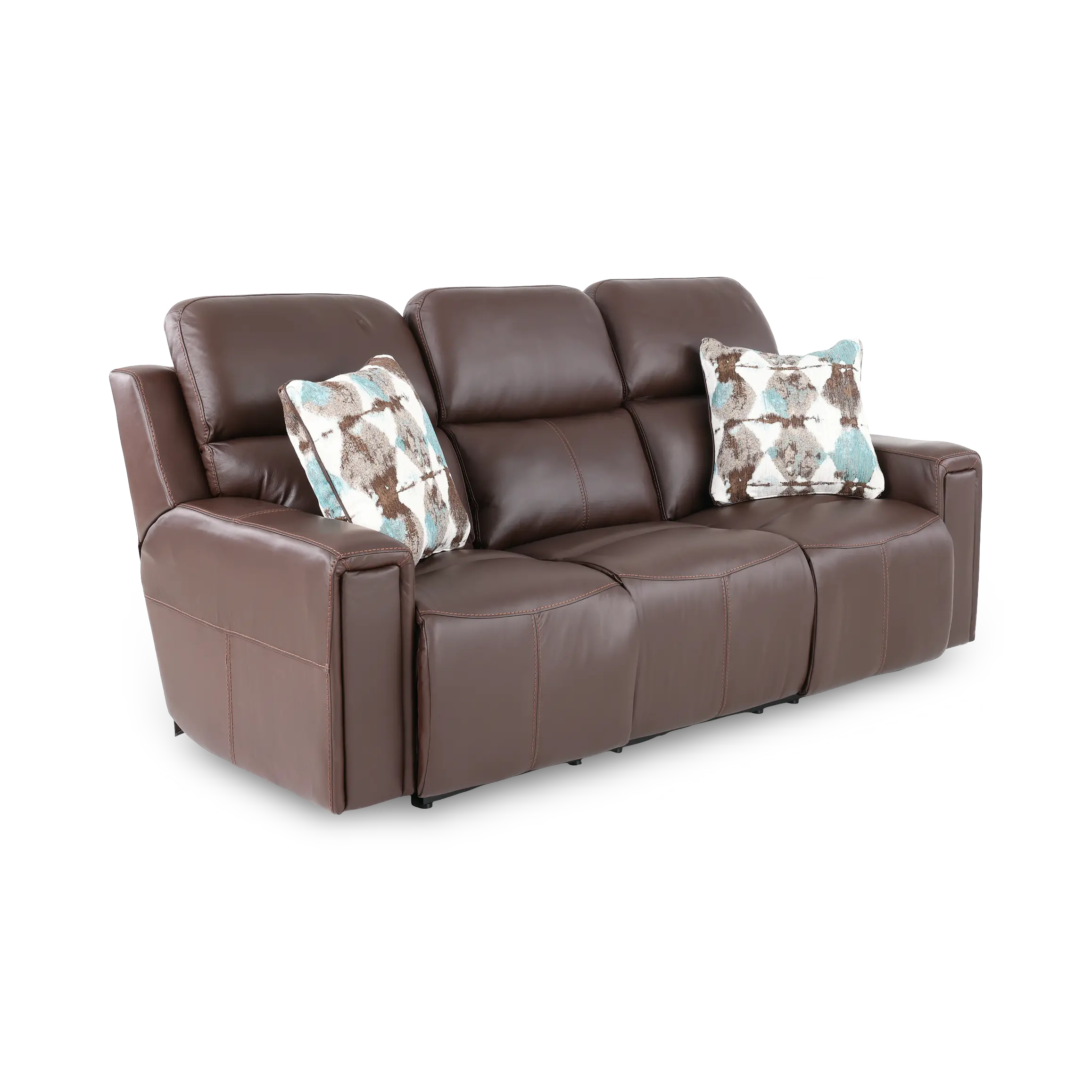 63151/1286-09/3086-09 Arezzo Chocolate Brown Leather Power Reclining Sofa-4