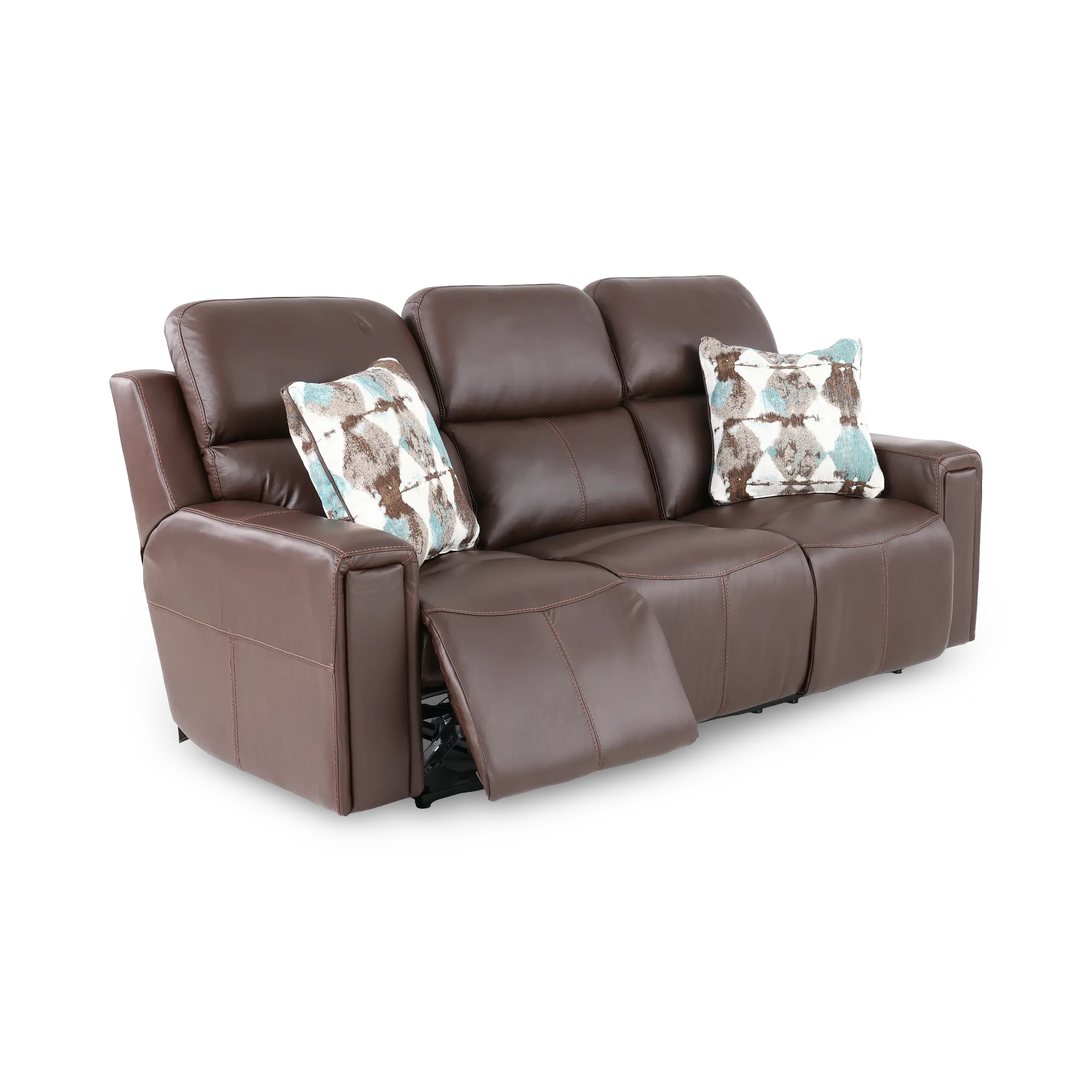 63151/1286-09/3086-09 Arezzo Chocolate Brown Leather Power Reclining Sofa-5