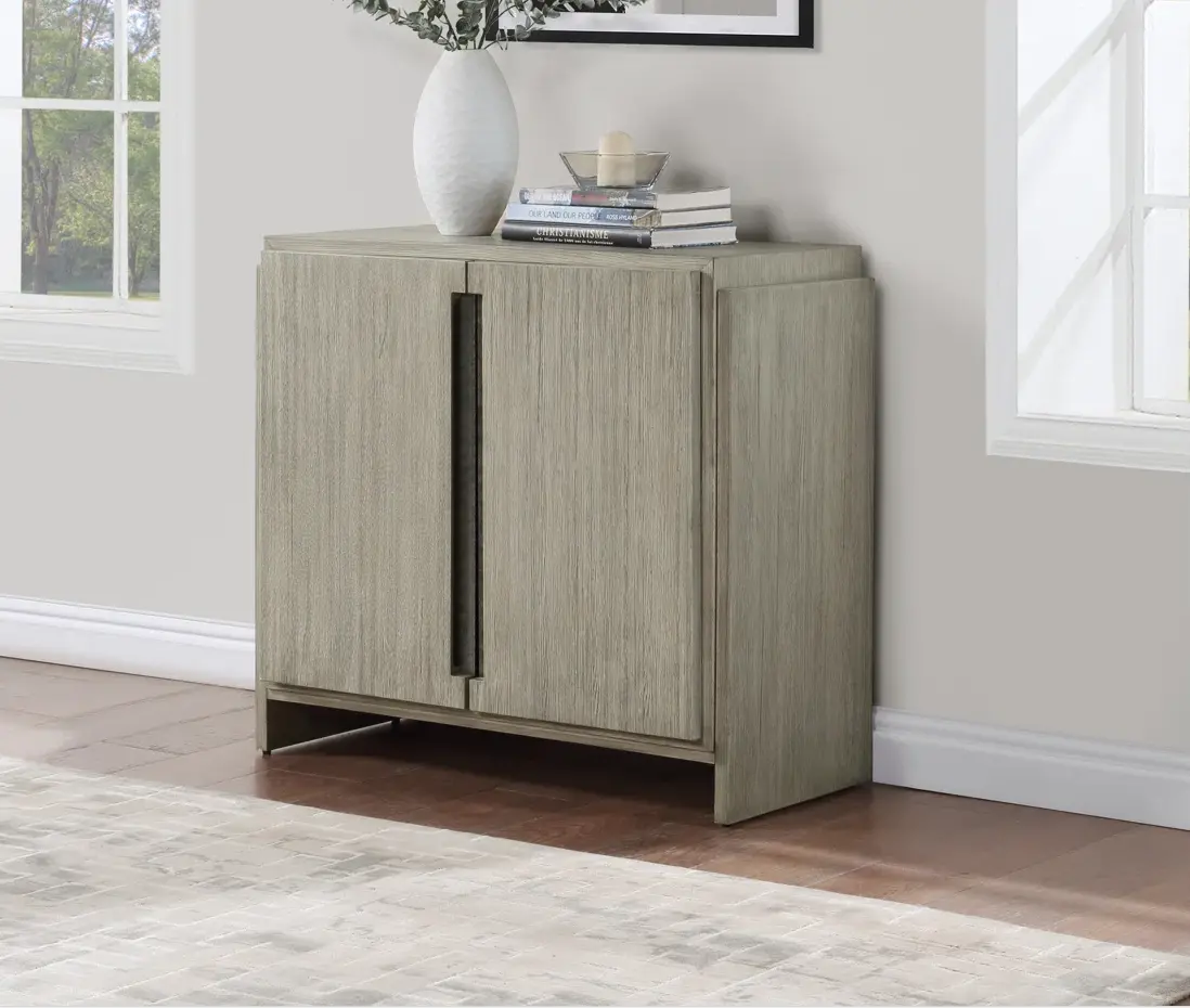 Cool Gray Two Door Cabinet-1