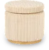 Cream Round Ottoman