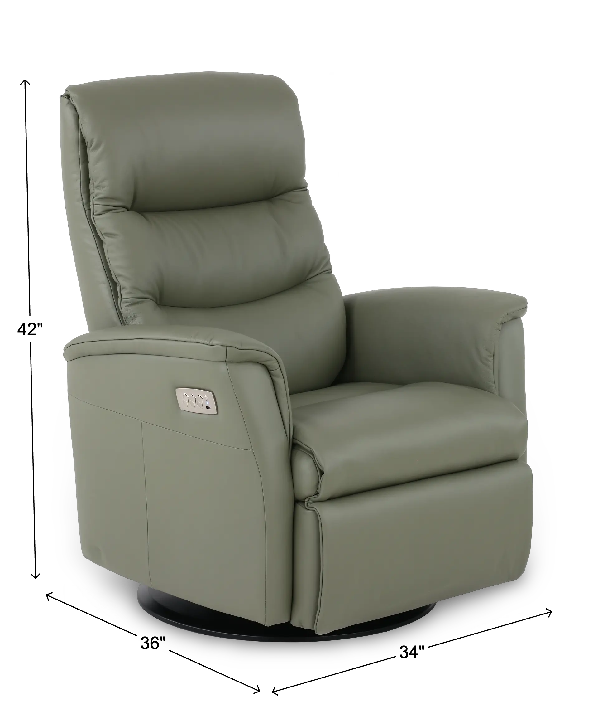 Liberty Moss Green Large Power Glider Recliner-3