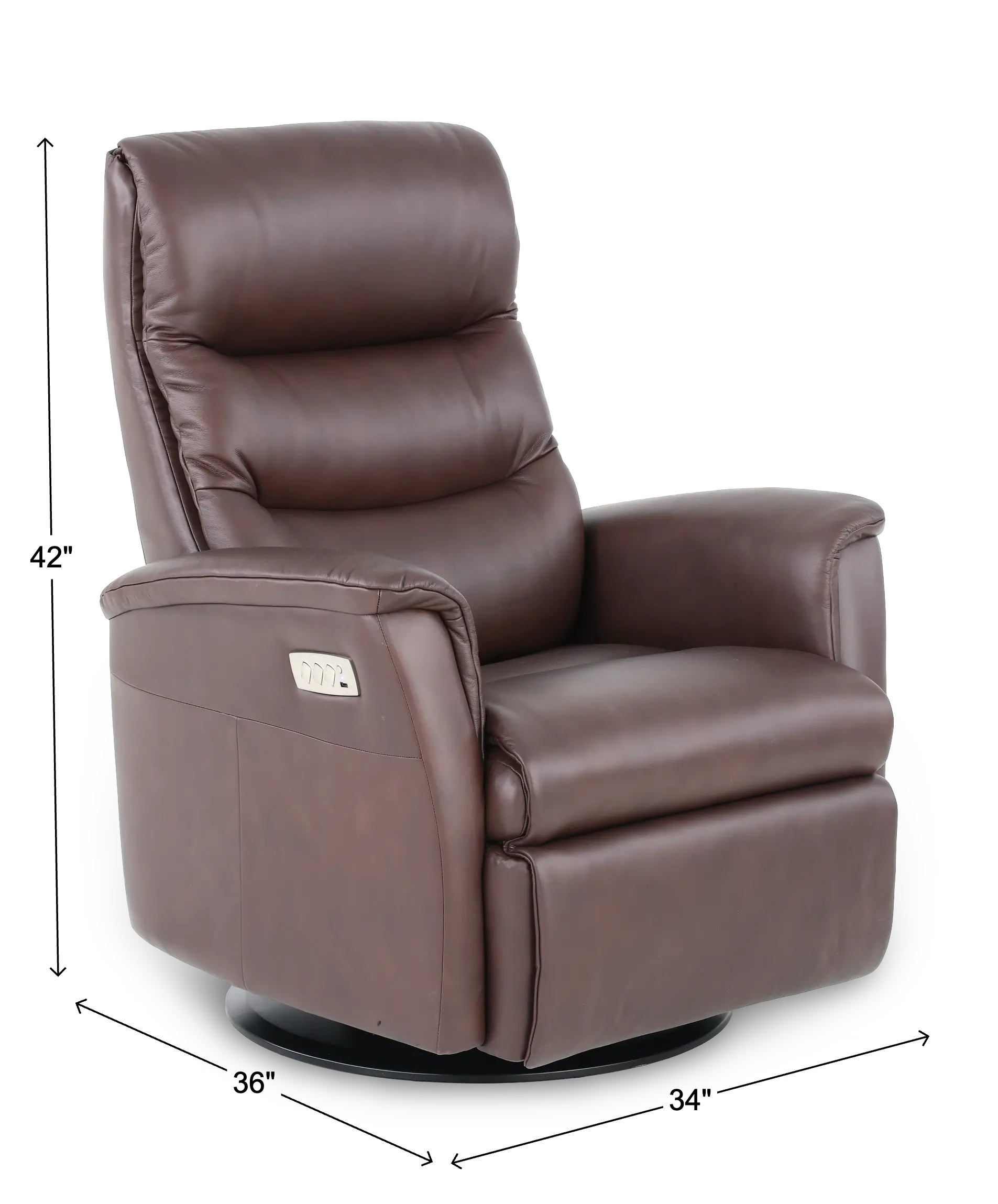 Liberty Mocha Brown Large Power Glider Recliner-3