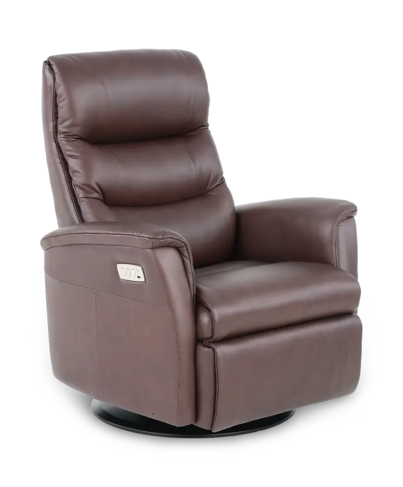 Liberty Mocha Brown Leather Large Power Glider Recliner