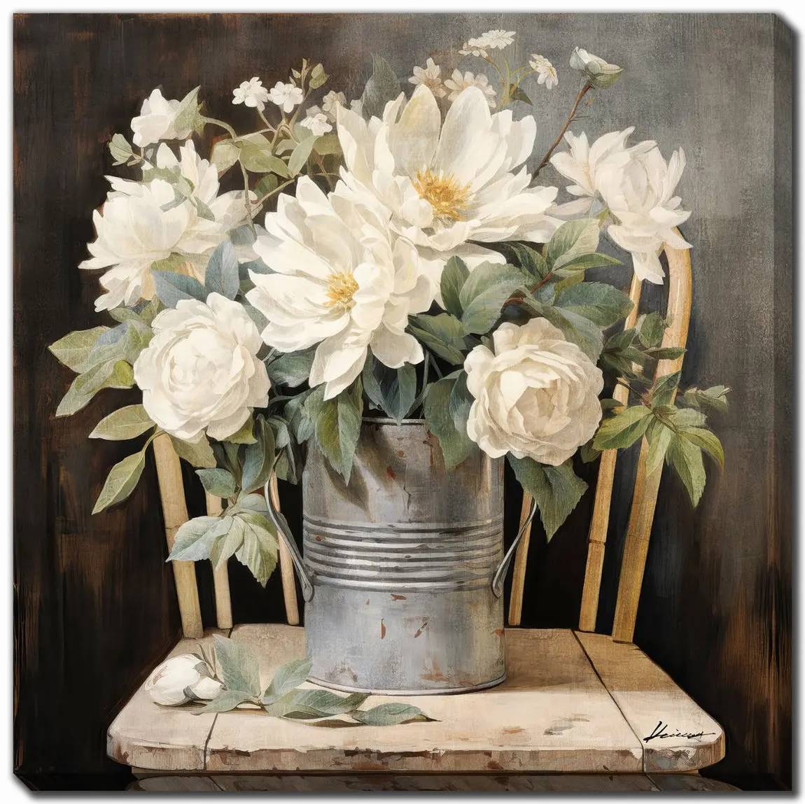 Tin Blooms Bouquet Wall Art-1
