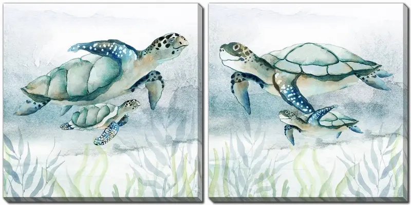 Swim Lessons Wall Art - Set of 2