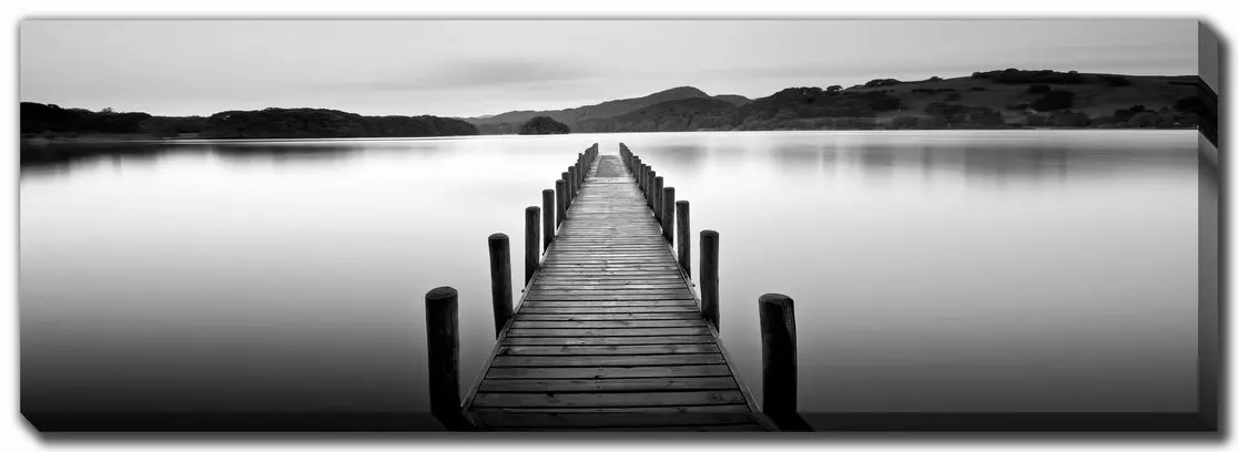 Serene Lake Pier Wall Art-1