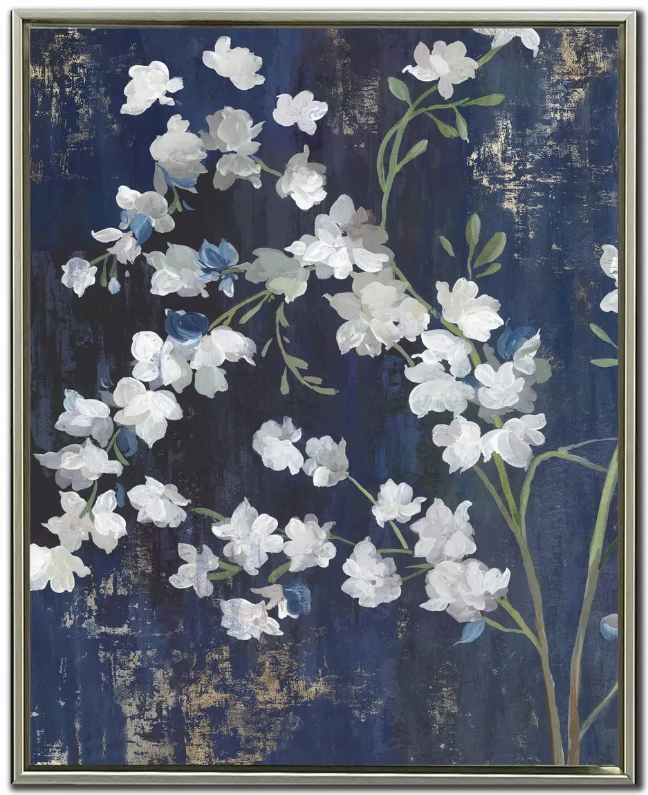 Navy Blossoms I Wall Art-1
